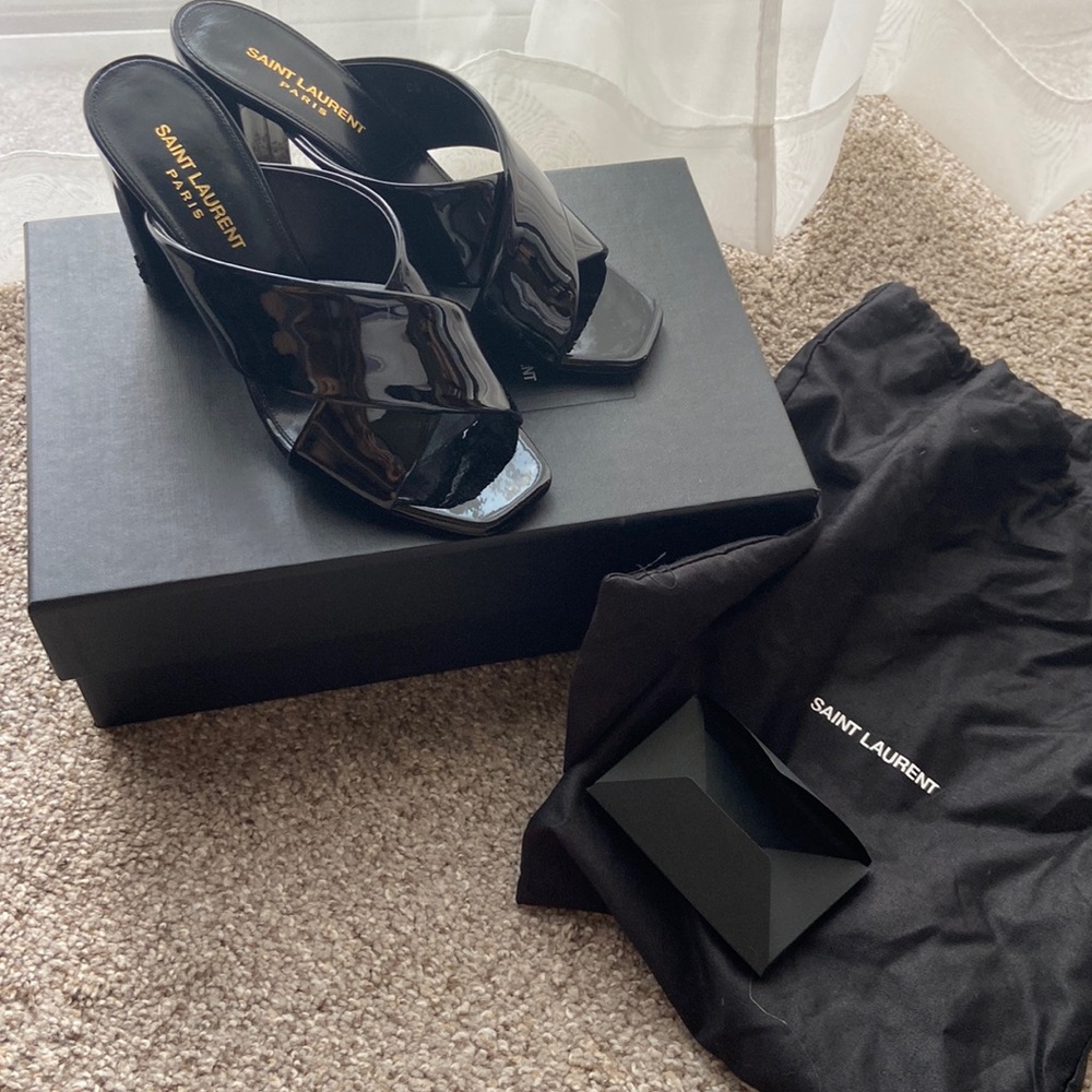 Saint Laurent Vernice LouLou Mules Black